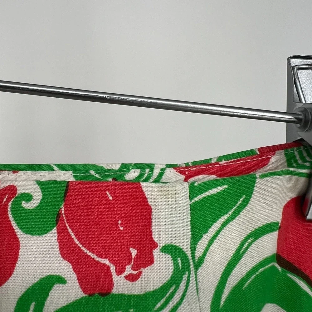 Vtg Lilly Pulitzer Skirt Womens 16 Red Roses 70s A Line‎ Classic Retro